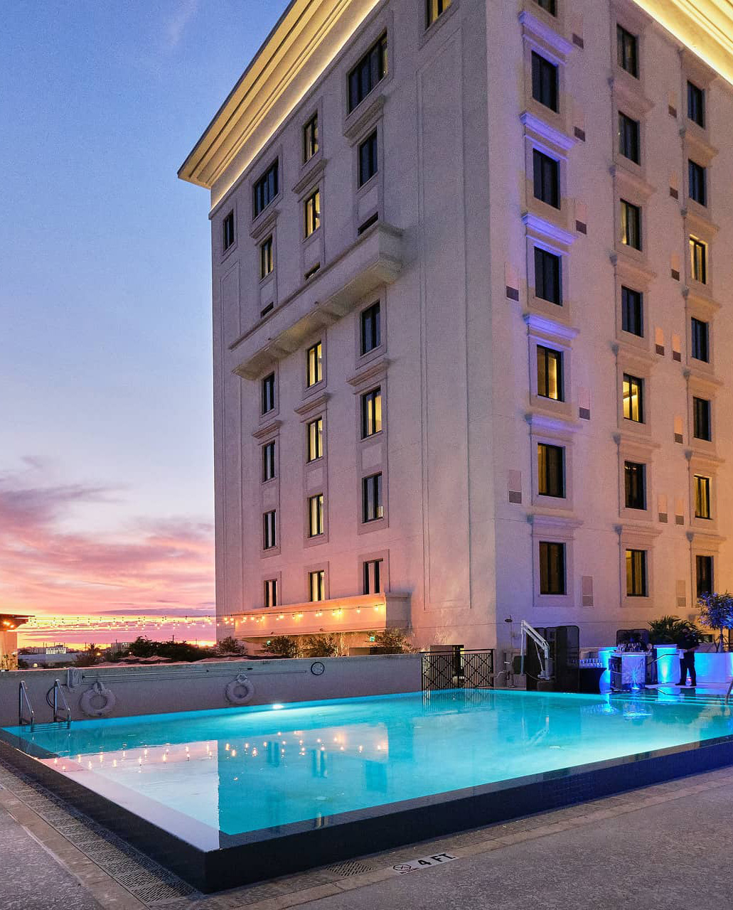 THesis pool at night